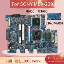 Материнская плата A1790088B для ноутбука SONY MBX-229 U3400 09941-1M 216-0749001 DDR3 Материнская плата для ноутбука 2024 - купить недорого