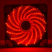 Ventilador para computador, 2 peças, luz vermelha, 12cm, 120mm, 12025, caixa de computador, ventilador, luz led silenciosa, emissor de luz, ventilador de resfriamento silencioso + parafuso 2024 - compre barato