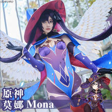 Anime! Genshin Impact Mona Mondstadt Game Suit Lolita Jumpsuits Uniform Cosplay Costume Halloween Party Outfit Women 2021 NEW 2024 - buy cheap