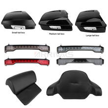 Motorcycle Rear LED Light Chopped Tour Pack Case King Backrest Tail Box For Harley Touring Electra Glide Ultra Classic 2014-2020 2024 - buy cheap
