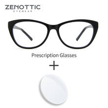 Zenottic óculos de prescrição de olho de gato retro para mulher homem anti azul ray photochromic acetato miopia óculos ópticos 2024 - compre barato