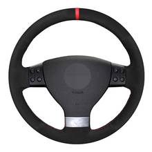 Car Steering Wheel Cover Soft Black Suede For Volkswagen Golf 5 2005-2009 Passat B6 Jetta 3 Tiguan Touran 2008 2009 2010 2024 - buy cheap