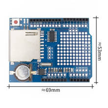 Escudo de registro de módulo de dados, escudo de gravador de dados de cartão sd v1.0 uno cartão sd quente 2024 - compre barato