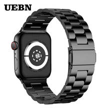 UEBN-Correa clásica de Metal de acero inoxidable para Apple watch Series 5, 4, 3, iWatch, 40mm, 44mm, 42mm, 38mm 2024 - compra barato