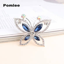 Pomlee Rhinestone Large Butterfly Brooches for Women Elegant Colorful Insect Pins Vintage Fashion Beautiful Pins Good Gift 2024 - buy cheap