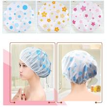 Women Cartoon Heart Lip Flower Print Waterproof Elastic Bathing Hat Shower Cap 2024 - buy cheap