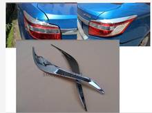 car Rear tail  Light lamp eyebrow hood Molding frame stick ABS Chrome trim 2pcs For Toyota Vios/Yaris sedan 2014 2015 2016 2024 - buy cheap