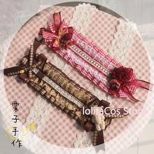 Super Cute Strawberry Berry Bear Lace Bow Hair band Lolita Element Kawaii Soft Girl Retro Headband Hairpin Hair Ornament 2024 - buy cheap