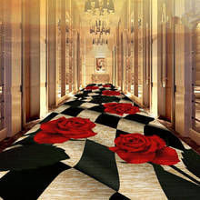 Creative Roses Print 3D Carpets for Living Room Bedroom Area Rugs Kitchen Floor Mat Home Hallway Carpet Hotel corridor aisle Rug 2024 - buy cheap