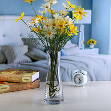 Креативная Маленькая прозрачная ваза из свежего стекла, простое украшение для гидропонного цветка в гостиную, ваза с композицией из цветов лилии 2024 - купить недорого