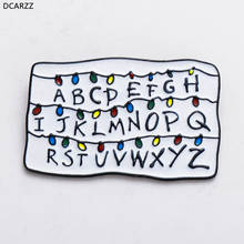 Stranger things Lapel Pin ABCD Alphabet Eleven Friend don't Lie Fashion Jewelry Pins Women Gift Enamel Geometry Brooch Badge 2024 - buy cheap
