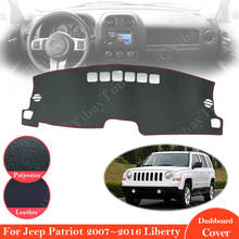 Capa antiderrapante de couro para painel de jeep patriot, acessórios para painel de luzes, para jeep patriot 2007 ~ 2016 liberty, 2008, 2010, 2011 2024 - compre barato
