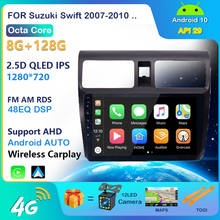 Radio Multimedia con GPS para coche, reproductor con Android 10, DSP, 2Din, 10,1 pulgadas, Carplay, para Suzuki Swift 2005, 2006, 2007, 2008, 2009, 2010 2024 - compra barato