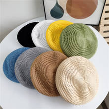 Летний берет, японская тонкая льняная шляпа с бутонами, Женская весенне-осенняя восьмиугольная шляпа в британском ретро стиле, универсальная шапка художника 2024 - купить недорого
