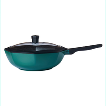 30cm Single Handle Non-Stick Pan Green Color Creative 8-Corner Wok Non-Stick Pan Kitchen Household Open Flame Induction Cooking 2024 - buy cheap