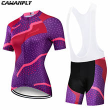 100% poliéster mulher conjunto camisa de ciclismo maillot ropa ciclismo mountain bike roupas corrida roupas da bicicleta uniformes cawanfly 2024 - compre barato