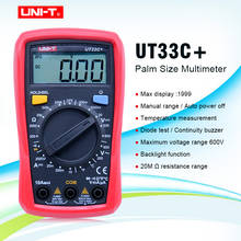 Multímetros digitales de tamaño de Palma UNI-T UT33C +, probador eléctrico profesional de mano, medidor LCR, amperímetro, multímetro, 40-1000C 2024 - compra barato