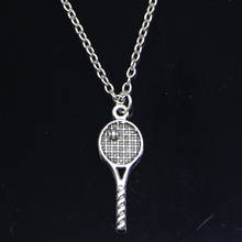 20pcs New Fashion Necklace 30x10mm tennis racket Pendants Short Long Women Men Colar Gift Jewelry Choker 2024 - buy cheap