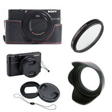 UV Filter & lens hood cap & Adapter ring & Camera half case for Sony RX100 Mark VII VA VI V IV III II 2024 - buy cheap