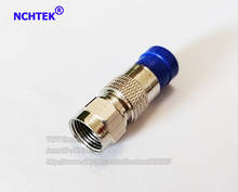 NCHTEK Compression Coax O-Ring F Connector , RG6 COAX COMPRESSION CABLE F CONNECTOR SATELLITE/Free shipping/10PCS 2024 - buy cheap