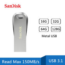 Sandisk-mini pendrive de metal, 64gb, 128gb, 256gb, memória flash, para laptop, tablet, pc 150 mb/s 2024 - compre barato