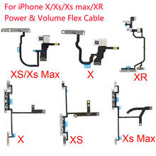 Cabo flex de alimentação e volume para iphone, com suporte de metal, peças de reposição para os modelos x, xs, max, xr 2024 - compre barato