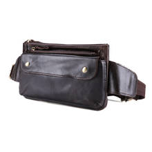 Luxury Brand Cow Leather Men Waist Bag Small Fanny Pack Male Waist Pack For Cell Phone And Credit Cards Travel Chest Bag 2024 - buy cheap