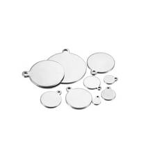 20Pcs/lot DIY necklace accessories materials 6-30mm stainless steel round pendant metal disc pendant dog tag pendant 2024 - buy cheap