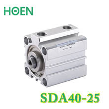 SDA40-25 Airtac type SDA series 1/8" Port Pneumatic Compact Cylinder 40mm Bore 25mm Stroke SDA40*25 Thin Cylinder sda40x25 2024 - buy cheap
