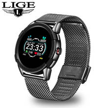LIGE Смарт-часы для мужчин, умные фитнес-часы, пульсометр, измеритель артериального давления, шагомер для Android ios, спортивные Смарт-часы для женщин 2024 - купить недорого