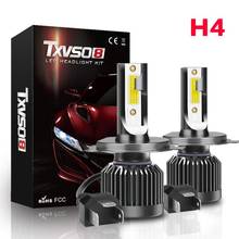 2 PCS car headlights mini light H4 LED bulb headlight kit car 12V LED lamp 80W 6000K 12000LM 2024 - compre barato