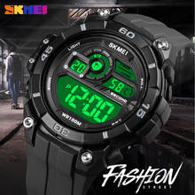 Часы SKMEI Мужские Цифровые в стиле милитари, уличные с обратным отсчетом и светодиодной подсветильник, с электронным браслетом 2024 - купить недорого