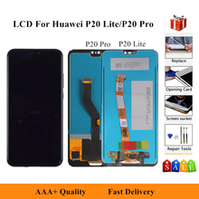 ЖК-дисплей для Huawei P20 Lite ANE-LX1 ANE-LX3 ANE-LX2 сенсорный экран, дигитайзер, для сборки, для Huawei P20 Pro ЖК-дисплей 2024 - купить недорого