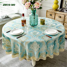 New Fashion Lace European Large Round Table Cloth For Home Hotel Party Jacquard Square Table Cover Cloth Living Room Decoration 2024 - buy cheap