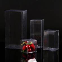 Caixa transparente pvc para presentes, caixa decorativa para casamento, natal, chocolate, doces, apple 2024 - compre barato
