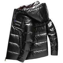 Jaqueta masculina de alta qualidade inverno térmico grosso casaco preto parka masculino quente outwear moda pato branco para baixo jaqueta 2024 - compre barato