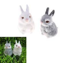 Home Decorations Birthday Gift Simulation mini pocket toy Cute Artificial Animal Small Rabbit Plush Toys With a frame 2024 - buy cheap