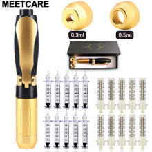 2 in1 Meso Injection Gun Hyaluron Pen 0.3ml&0.5ml Head Gold Hyaluronic Acid Pen Meso Gun Nebulizer Lip Injection Anti Wrinkle 2024 - купить недорого