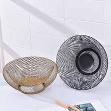 Fashion Iron Art Fruit Tray Vegetable Bowl Round Plate Snack Candy Storage Container Basket Table Decoration European Plate 2024 - buy cheap