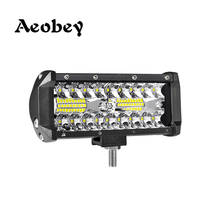 Barra de luz Led para todoterreno, luces de trabajo de 7 pulgadas, 120W, para coches, Combo Beams, todoterreno, SUV, ATV, Tractor, barco, camión, excavadora, 12V, 24V, 1 ud. 2024 - compra barato