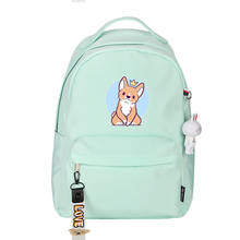 Corgi Prince Mini Backpack Kawaii Women Small Backpack Pink Bookbag Nylon School Bags for Teenage Girls Cute Travel Bagpack 2024 - buy cheap