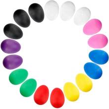 18 шт., пластиковый музыкальный шейкер с яйцами, овальной формы, 8 цветов, детский перкуссионный шейкер, искусственный песок, музыкальный подарок для Пасхальной вечеринки 2024 - купить недорого