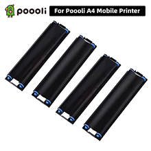 4 rolos poooli fitas de impressora de transferência térmica fita suprimentos compatível com poooli a4 impressora móvel (2 rolos/caixa) 2024 - compre barato