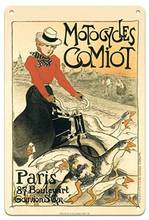 Motociclos comiot paris-cartaz de publicidade, de metal, sinal de latão, chaveiro-alexino steinlente c-1899 2024 - compre barato