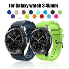 Pulseira de silicone de 22mm para relógio galaxy 3 e 45mm, pulseira esportiva para samsung gear s3 frontier/classic active 2/xiaomi haylou solar ls05 2024 - compre barato