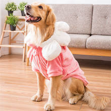 Ropa de invierno para perro grande, chaqueta de franela cálida con capucha para perro, abrigo para mascota Golden Retriever Labrador Husky 2024 - compra barato