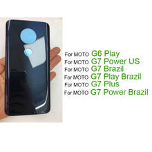Корпус батарейного отсека, стеклянная задняя крышка для Motorola Moto G6 Play G7 Plus G7 Play G7 Power, задняя крышка батарейного отсека, клейкий корпус 2024 - купить недорого