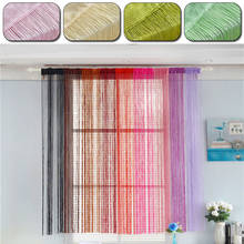 Cortinas com fios 100cm x 200cm, tela, faixa, divisor, cego para sala de estar, portas, janelas, painel, cortina, borla 2024 - compre barato