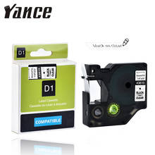 Yance-Cinta Dymo D1 Compatible con dymo, 6mm, negro, claro, fabricante de etiquetas, impresora Dymo Tape para Dymo label Manager 43610, 160, 280 2024 - compra barato