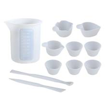 11Pcs/Set Silicone Resin Measuring Mixing Cup Stirrers DIY Crafts Jewelry Epoxy Resin Glue Tools Kit DIY Soap Making DROPSHIP 2024 - buy cheap